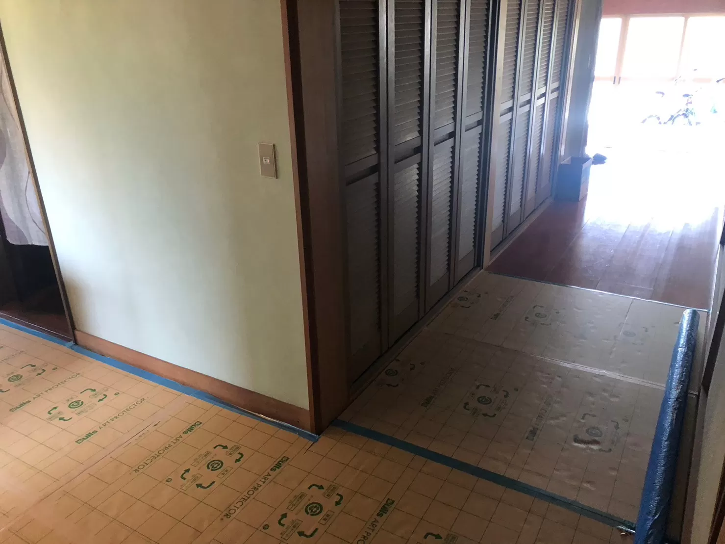 1階通路養生