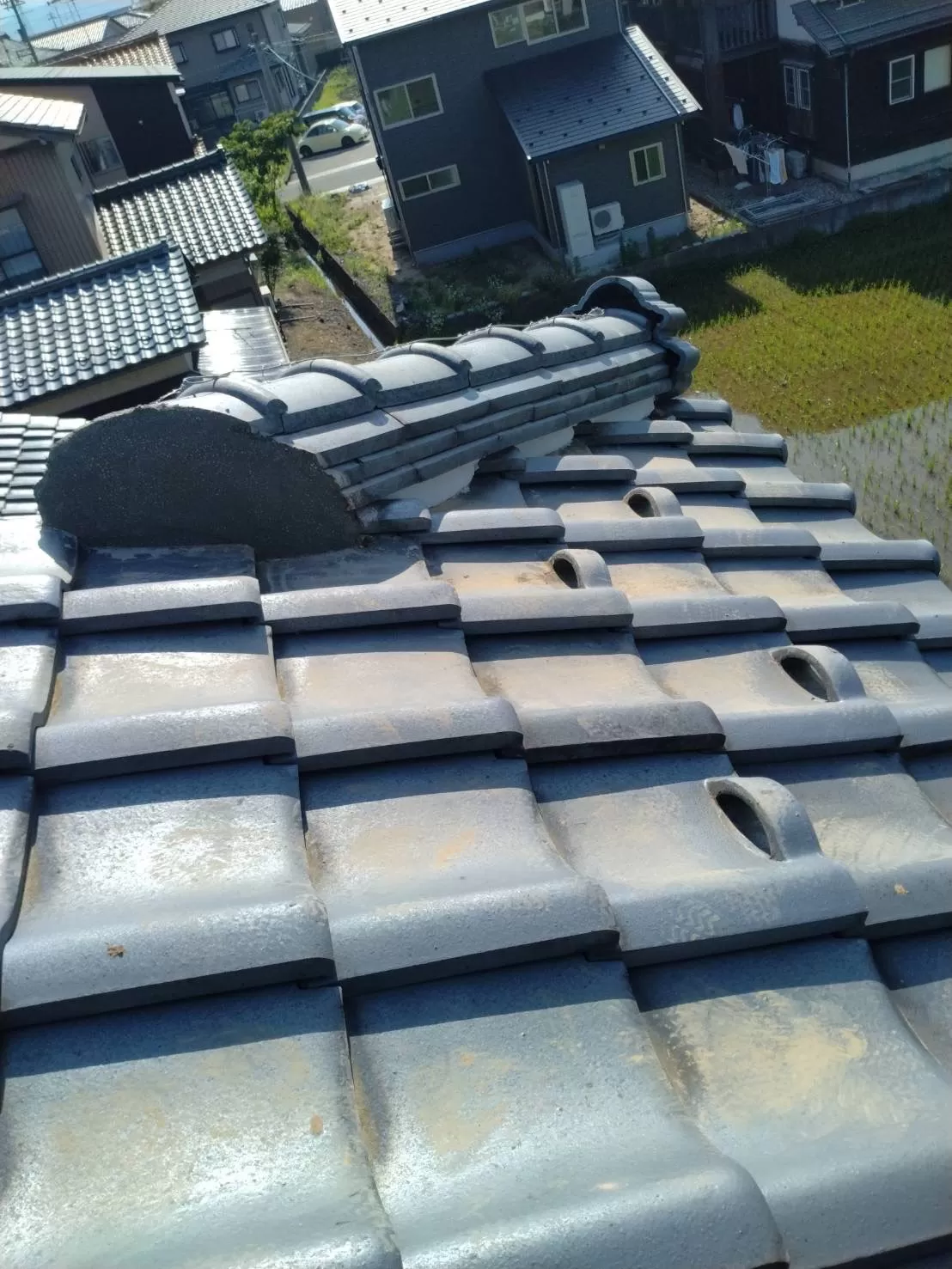 棟瓦積み直し完了