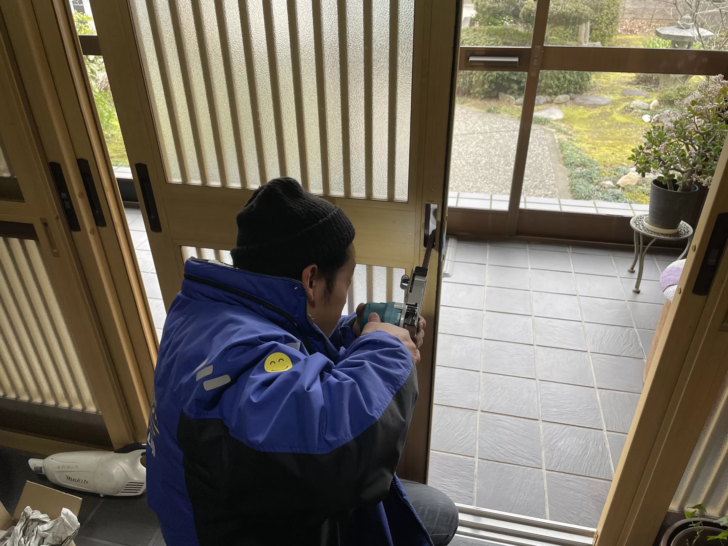 取り付け穴加工